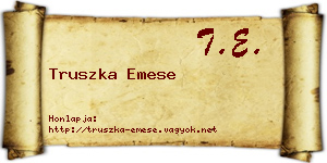 Truszka Emese névjegykártya